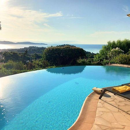 4-Star Private Villa With Heated Pool And Panoramic Sea View At Gulf De Saint Tropez Cavalaire-sur-Mer Exteriör bild