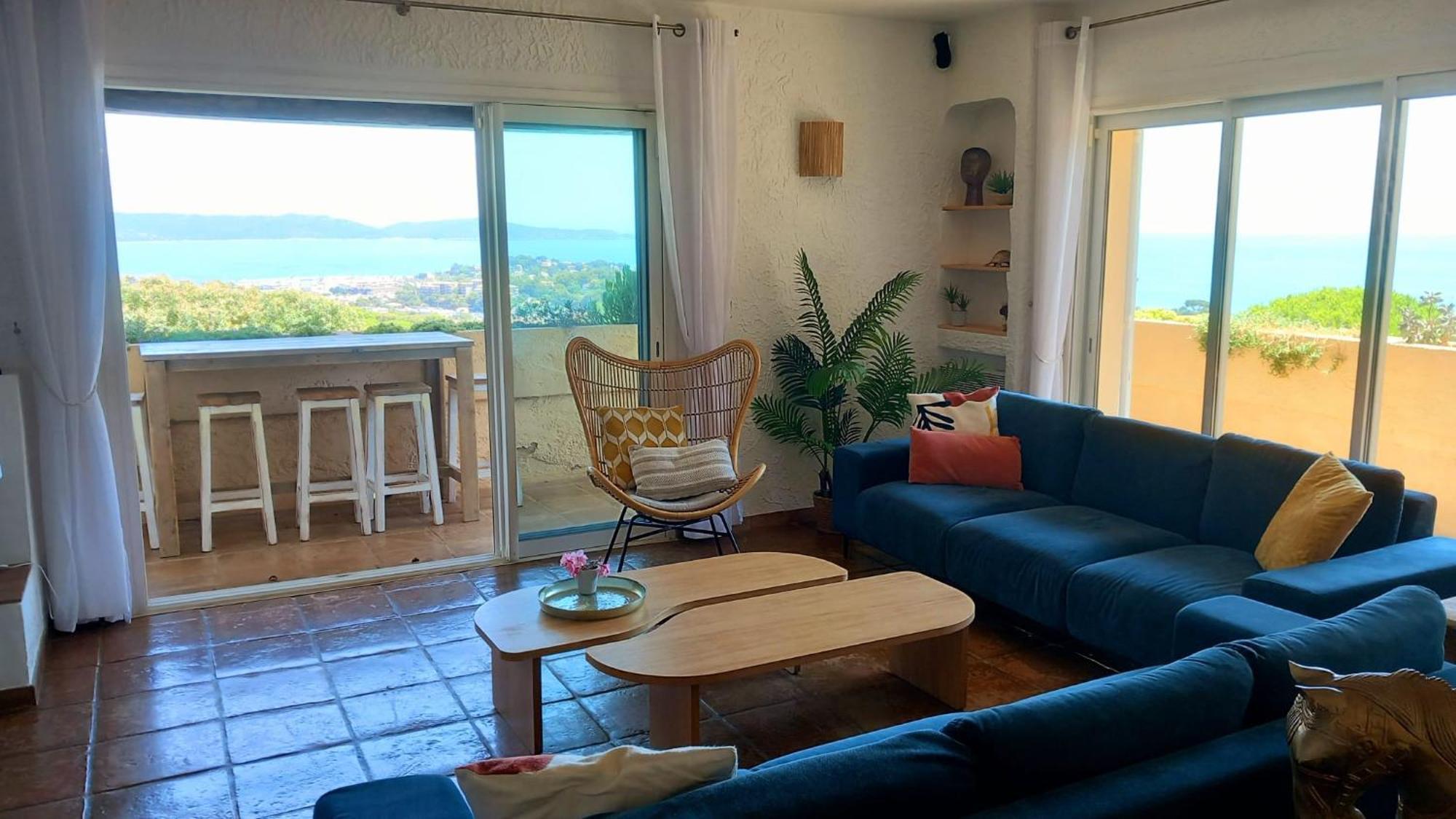 4-Star Private Villa With Heated Pool And Panoramic Sea View At Gulf De Saint Tropez Cavalaire-sur-Mer Exteriör bild